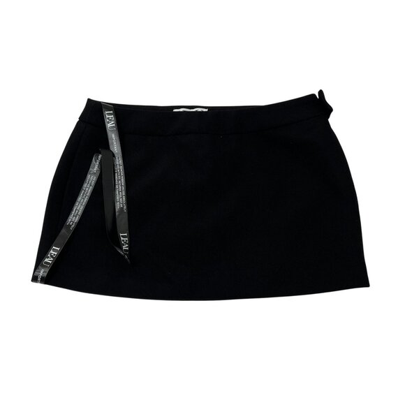 LEAU Classic Column Micro Mini Skirt in Black - Picture 1 of 5